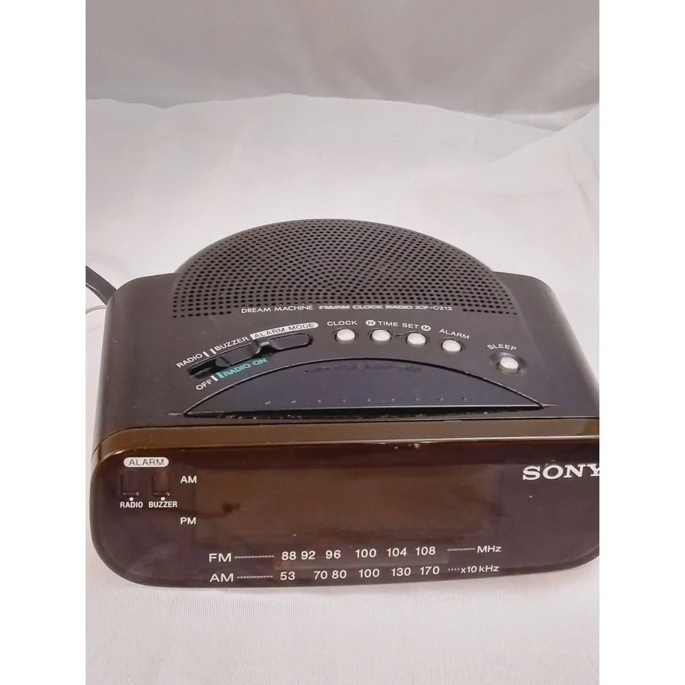 Sony‎ ICF-C212 Dream Machine FM/AM LED Alarm Clock Radio Snooze Battery Backup